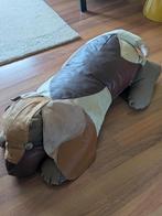 Fantastisch proef, kussen Hond jaren 70 leer stof 80 cm, Ophalen of Verzenden