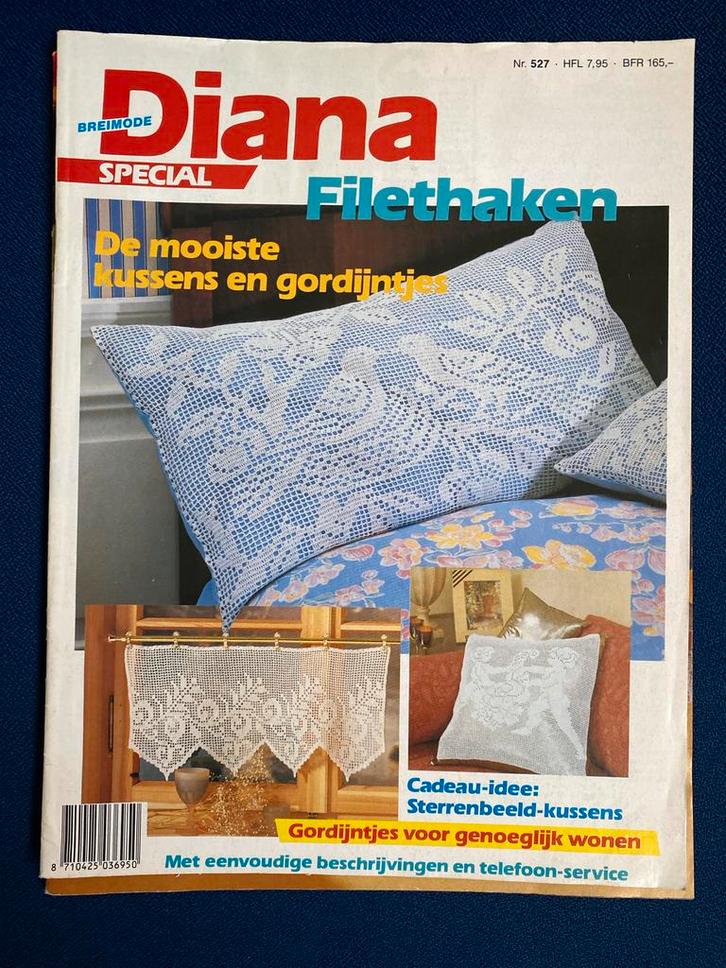 Filethaken Boeken - Ella Creatief & Diana, Boeken, Hobby en Vrije tijd, Zo goed als nieuw, Breien en Haken, Ophalen of Verzenden