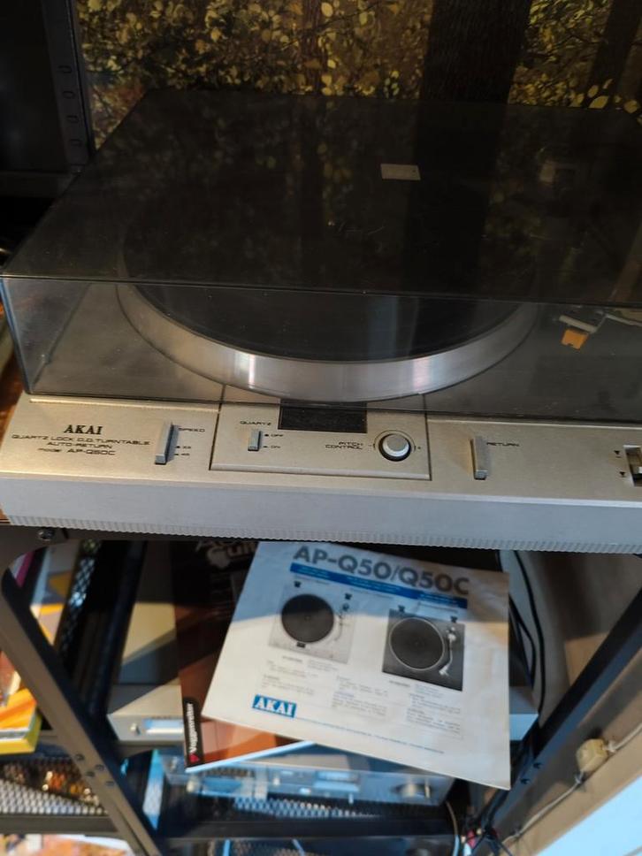 Akai AP-Q50C Quartz Direct Drive Platenspeler, Audio, Tv en Foto, Platenspelers, Gebruikt, Platenspeler, Akai, Automatisch, Ophalen