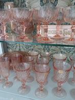 Vintage! Heel veel rosaline swirl luminarc glas roze frans, Ophalen of Verzenden