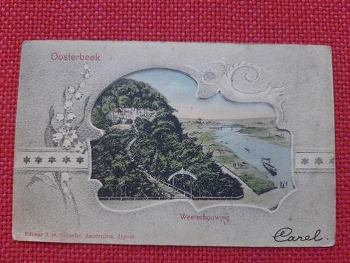 oude litho kaart Oosterbeek, Westerbouwing, 1902, Verzamelen, Ansichtkaarten | Nederland, Gelopen, Gelderland, Voor 1920, Ophalen of Verzenden