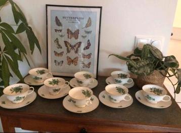 💝 Vintage ROSENTHAL AIDA wit groen kop schotel bloemen beschikbaar voor biedingen