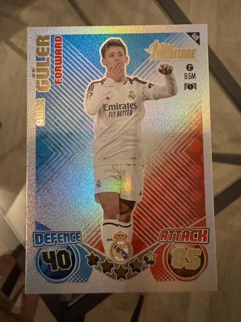 Arda Guler Real Madrid Match Attax Next Heritage, Verzamelen, Sportartikelen en Voetbal, Zo goed als nieuw, Buitenlandse clubs