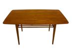 Vintage Bijzettafel Jaren 60 eiken Fineer Tafeltje Design, Ophalen of Verzenden
