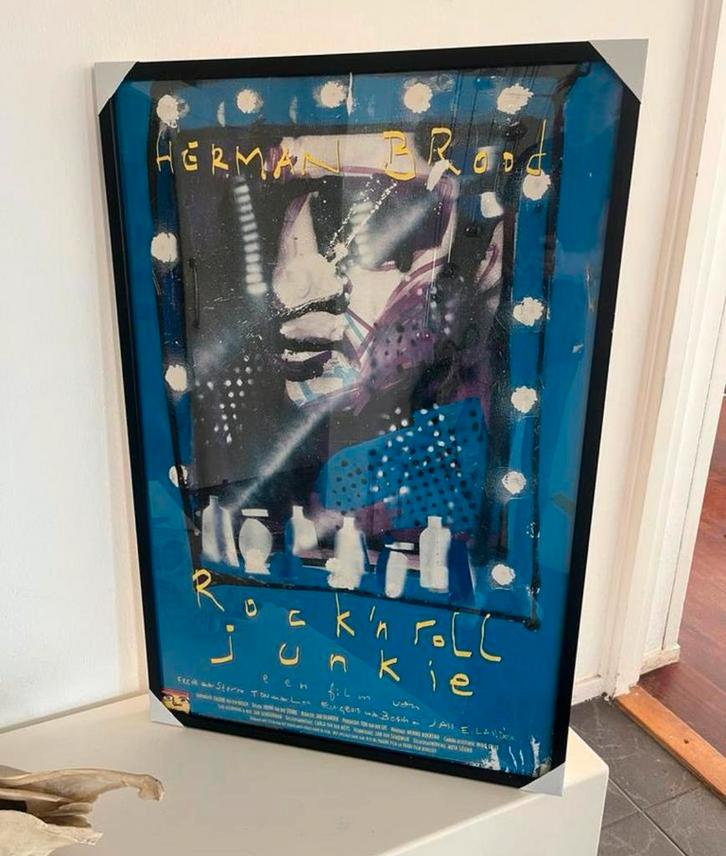 Herman Brood filmposter, Huis en Inrichting, Woonaccessoires | Lijsten, Gebruikt, Hout, Ophalen of Verzenden