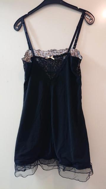 Zwarte lingerie jurk maat XL  beschikbaar voor biedingen