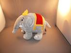tumbi olifant bumba grijs/rood/geel 18 breed 15 hoog velours, Kinderen en Baby's, Speelgoed | Knuffels en Pluche, Ophalen of Verzenden