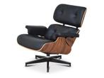 Eames Lounge Chair met ottoman | Leer | NIEUW!, Huis en Inrichting, Fauteuils, Metaal, Lounge Chair, Nieuw, 75 tot 100 cm