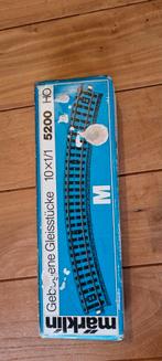 Marklin rails doos met 10 gebogen rails delen, Ophalen of Verzenden, Rails, Zo goed als nieuw