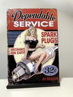 Spark plugs old look reclamebord, Verzamelen, Merken en Reclamevoorwerpen, Reclamebord, Nieuw, Ophalen of Verzenden, Pand50