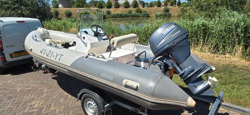 Rib 480 met Yamaha 40pk 4 takt en trailer, Watersport en Boten, Rubberboten, Gebruikt, Overige merken, Overige materialen, Minder dan 70 pk