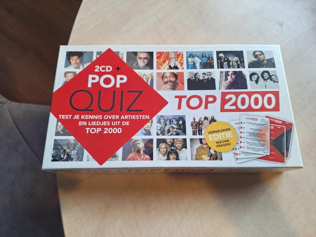Top 2000 Popquiz compleet met nieuwe cd, Hobby en Vrije tijd, Gezelschapsspellen | Bordspellen, Ophalen of Verzenden, Zo goed als nieuw