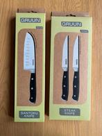 Nieuw! GRUUN steakmessen en santokumes, Ophalen of Verzenden, Nieuw