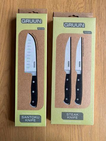 Nieuw! GRUUN steakmessen en santokumes beschikbaar voor biedingen