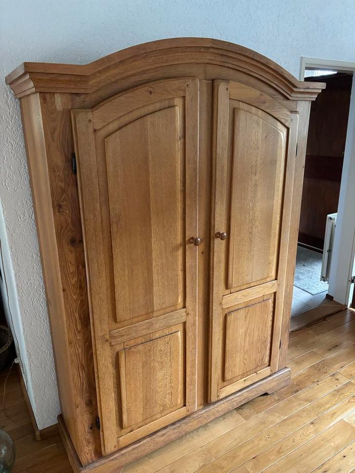 Massief Eiken Servieskast - 200x140x40 cm, Huis en Inrichting, Kasten | Buffetkasten, Gebruikt, 200 cm of meer, 100 tot 150 cm