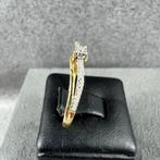 Gouden Ring | 14k* | 1,47g | rijring brilj. | 18,25 | 391913, Sieraden, Tassen en Uiterlijk, Ringen, Gebruikt, Ophalen of Verzenden