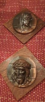 Vintage maria en jezus beeld 12.5 bij 12.5 cm, Antiek en Kunst, Ophalen of Verzenden