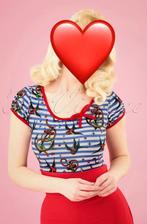 TOPVINTAGE TOP VINTAGE RETRO SHIRT T-SHIRT S 36, Overige kleuren, Liquor Brand, Ophalen of Verzenden, Zo goed als nieuw