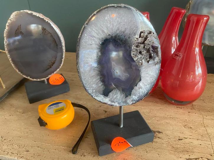 Agaat op RVS voet - 21cm, Verzamelen, Beelden en Beeldjes, Nieuw, Ophalen
