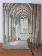 Schilderij interieur kerk C. J. Groothuizen. Alkmaar ????, Antiek en Kunst, Kunst | Schilderijen | Klassiek, Ophalen