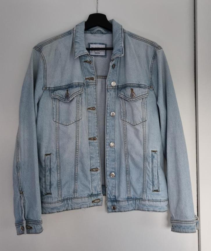 Spijkerjasje C&A maat 40, Kleding | Dames, Jasjes, Kostuums en Pakken, Zo goed als nieuw, Jasje, Maat 38/40 (M), Blauw, Ophalen of Verzenden