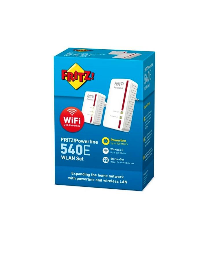 FRITZ! Powerline 540E WLAN Set, Computers en Software, Powerlines, Nieuw, Ophalen