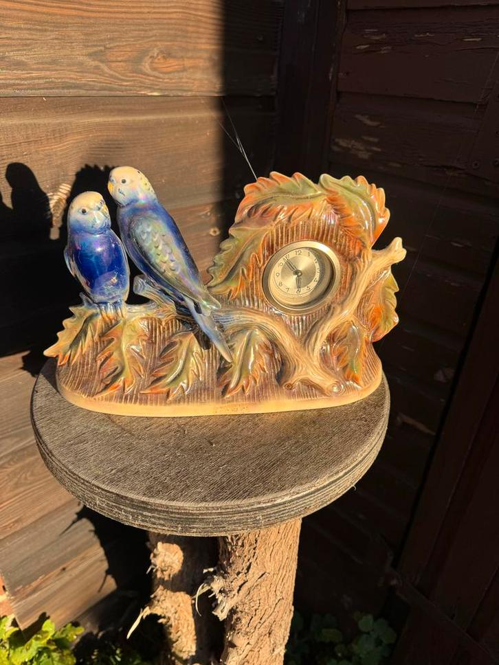Vintage Jema Holland Klok met Papegaaien, Antiek en Kunst, Antiek | Klokken, Ophalen