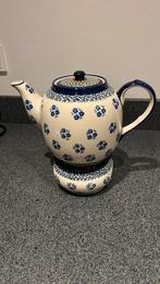 Theepot 1,7 ltr met theelichtje Pools aardewerk, Huis en Inrichting, Keuken | Servies, Overige typen, Nieuw, Ophalen of Verzenden