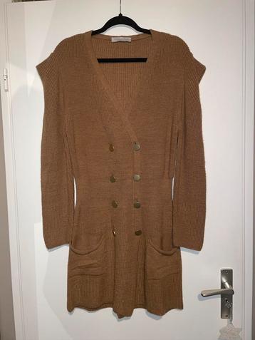 Rinascimento dames bruine winter gehaakte jurk dress mt M L beschikbaar voor biedingen