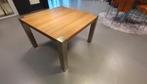 RVS design tafel, eettafel, eetkamertafel, massief eiken, 100 tot 150 cm, 200 cm of meer, Ophalen of Verzenden, Zo goed als nieuw