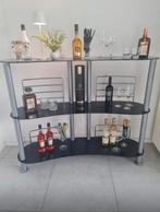 Glazen bar met led verlichting, Huis en Inrichting, Barren, Ophalen, Zo goed als nieuw