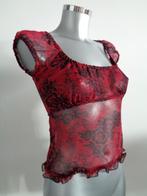 Kookai rood-zwarte top, maat 38, nieuw, Maat 38/40 (M), Verzenden, Nieuw, Korte mouw