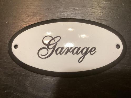 Emaille retro bordje GARAGE, Nieuw, Huis en Inrichting, Woonaccessoires | Tekstborden en Spreuken, Zo goed als nieuw, Ophalen of Verzenden
