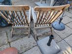 2 houten deck chairs., Gebruikt, Ophalen of Verzenden, Hout