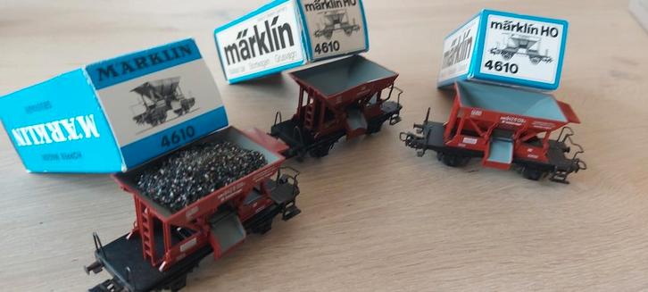 3 Märklin DB grindwagens artnr 4610 in ovp, Hobby en Vrije tijd, Modeltreinen | H0, Zo goed als nieuw, Wagon, Wisselstroom, Märklin