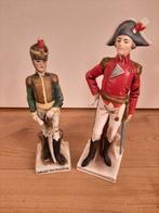 2 x Militair Beeldje Officier /des Hussards Napoleon tijd, Ophalen, Gebruikt, Mens