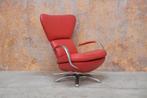 ZGANieuw! rode leren Leolux Formi design draaifauteuil, Huis en Inrichting, Fauteuils, Leolux, Leolux, Design, 75 tot 100 cm