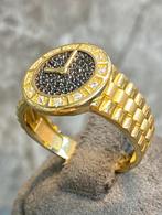 14K Gouden Rolex Klok Ring, 20 of groter, Nieuw, Ophalen of Verzenden, Dame of Heer