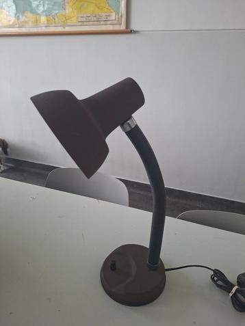 Vintage Herda bruine bureaulamp retro design mid century beschikbaar voor biedingen