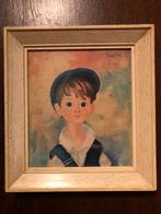 Vintage Portret van een Jongen, Antiek en Kunst, Ophalen of Verzenden