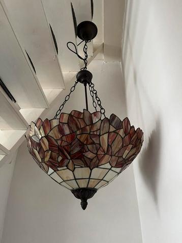 Tiffany Hanglamp Jugendstil Lamp Art Nouveau Glas in Lood beschikbaar voor biedingen