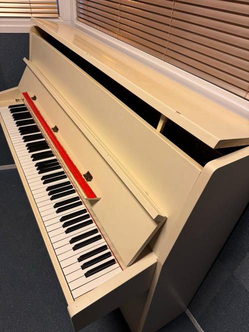 Witte Sauter Wandpiano - Prima Staat, Muziek en Instrumenten, Piano's, Gebruikt, Piano, Wit, Ophalen