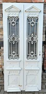 Diverse antieke voordeuren /  buitendeur, enkele en dubbele., Ophalen, Gebruikt, 80 tot 100 cm, Glas