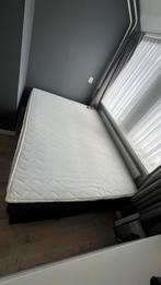2-persoons bed met topper – mag weg voor klein prijsje, Zwart, Zo goed als nieuw, Twijfelaar, 200 cm