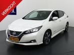 Nissan LEAF Tekna 40 kWh BOSE AUDI | STOELVERWARMING VOOR +, Gebruikt, Leder en Stof, Wit, Origineel Nederlands