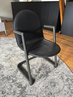 Vintage tuigleer eetkamerstoelen 80’s, Huis en Inrichting, Stoelen, Ophalen, Gebruikt, Zwart, Leer