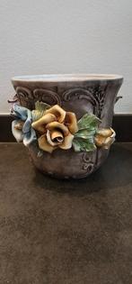 Bloempot, Tuin en Terras, Bloempotten, Overige materialen, Gebruikt, Rond, Ophalen of Verzenden