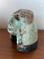 keramische sculptuur hoofd vorm mer raku-stijl glazuur, Ophalen of Verzenden, Zo goed als nieuw, Overige typen