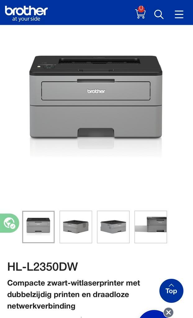 Brother HL-L2350DW laserprinter zw/w, Computers en Software, Printers, Zo goed als nieuw, Ophalen