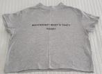 Bershka cropped t-shirt grijs maat m oversized shirt tshirt, Maat 38/40 (M), Verzenden, Bershka, Zo goed als nieuw